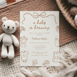 Invitación Un bebé está preparando Baby Shower para la mano