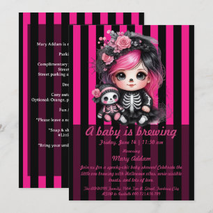 Invitación Un bebé está preparando Baby Shower rosado de Hall