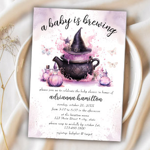 Invitación Un bebé está preparando Baby Shower rosado de Hall