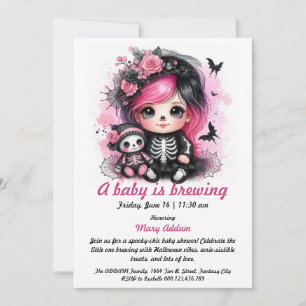 Invitación Un bebé está preparando Baby Shower rosado de Hall