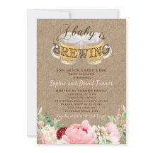 Un bebé está preparando Burlap Floral BBQ Baby Sho