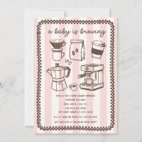 Un bebé está preparando café Chica rosado Baby Sho