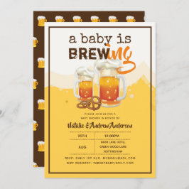 Invitación Un bebé está preparando cerveza de mamá Chica de n
