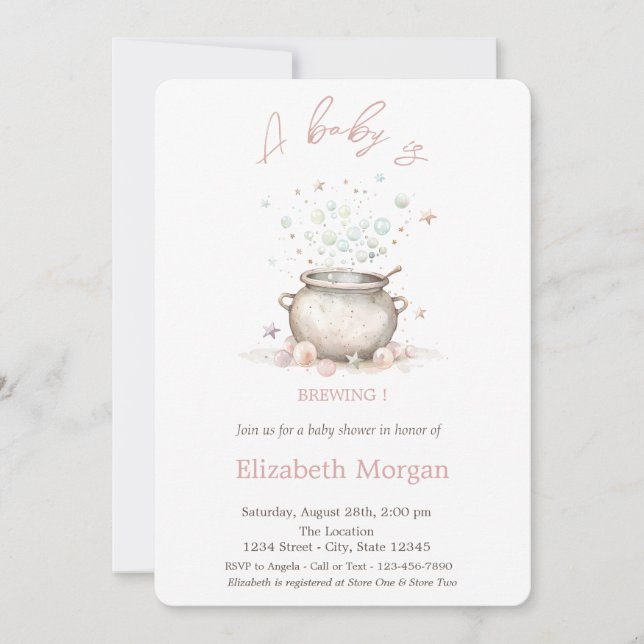 Invitación Un bebé está preparando Halloween a rayas (Anverso)