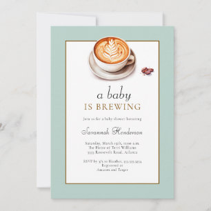 Invitación Un bebé está preparando la Copa de Café Baby Showe