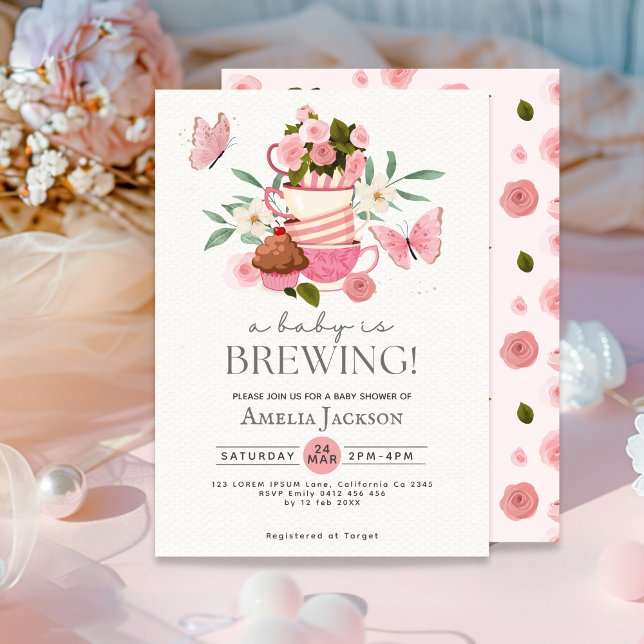 Invitación Un bebé está preparando té añejo fiesta de bebé (Subido por el creador)