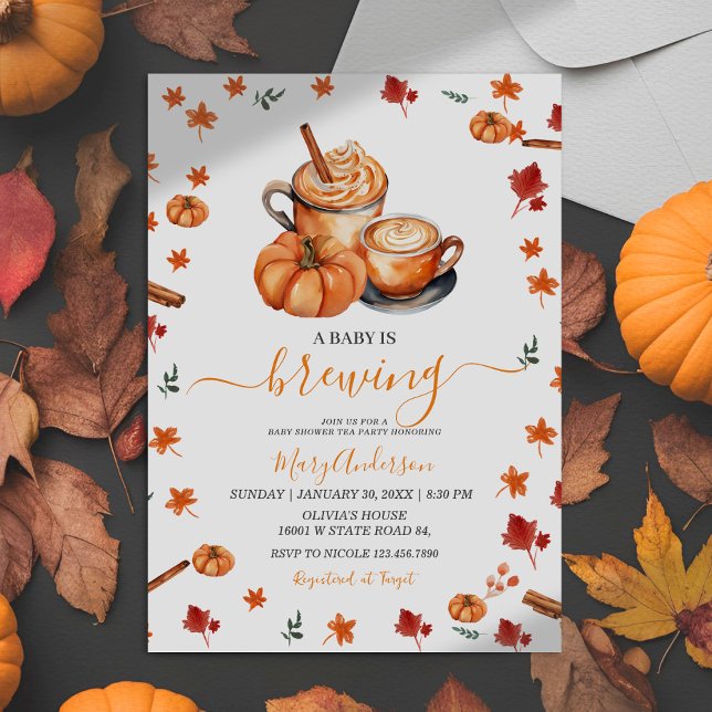 Invitación Un bebé está preparando un Baby Shower de café con (Subido por el creador)
