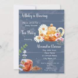 Invitación Un bebé está preparando un Fiesta de té de invitac