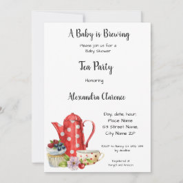 Invitación Un bebé está preparando un Fiesta de té de invitac