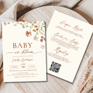 Invitación Un bebé florido salvaje en Bloom Baby Shower