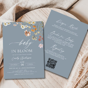 Invitación Un bebé florido salvaje en Bloom Baby Shower