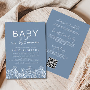 Invitación Un bebé florido salvaje en Bloom Baby Shower