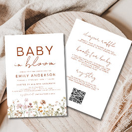Invitación Un bebé florido salvaje en Bloom Baby Shower