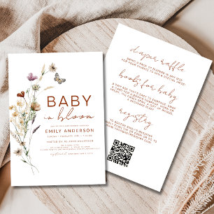 Invitación Un bebé florido salvaje en Bloom Baby Shower