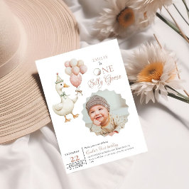 Invitación Un bebé gótico tonto primer cumpleaños