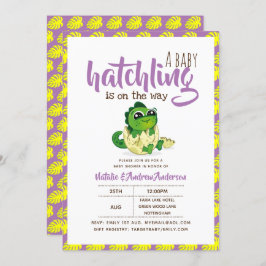 Invitación Un Bebé Hatchando En La Forma En Que Los Dinosauri