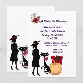 Invitación Un bebé lindo está preparando Baby Shower fantasma