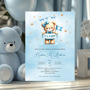 Invitación Un bebé oso es una ducha de bebé.