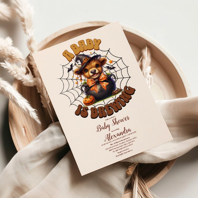 Invitación Un bebé prepara Baby Shower de Halloween (Subido por el creador)