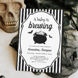 Invitación Un bebé prepara Baby Shower de Halloween