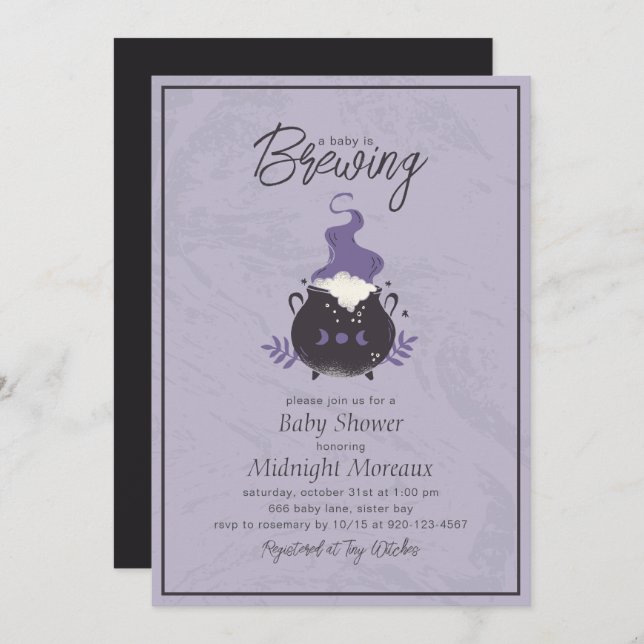 Invitación Un bebé se está preparando para el Baby Shower de  (Anverso / Reverso)