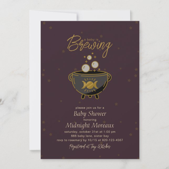 Invitación Un bebé se está preparando para el Baby Shower de  (Anverso)