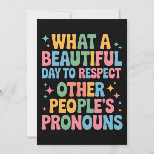 Invitación Un bello día para respetar a los Pronouns de otras