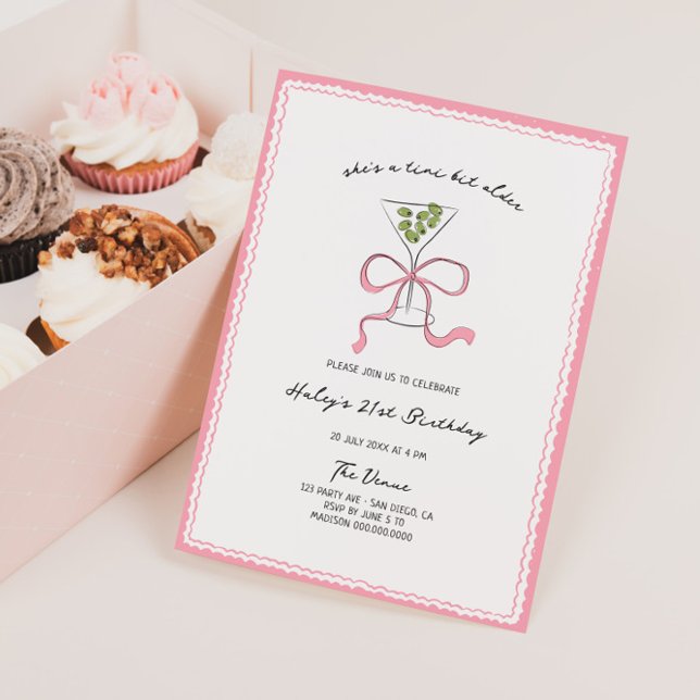 Invitación Un bit Tini más viejo Mano Quirky dibujada Cumplea (Subido por el creador)