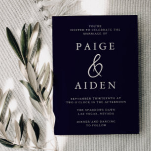 Invitación Un Boda de la Marina moderna