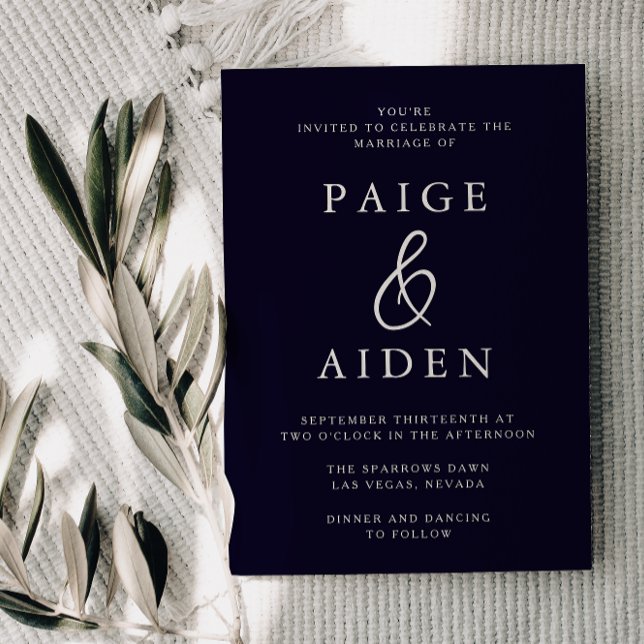 Invitación Un Boda de la Marina moderna (Subido por el creador)