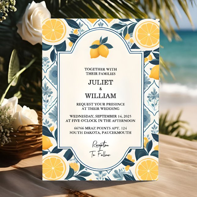Invitación Un Boda de limón limón limón limón de arca (Subido por el creador)
