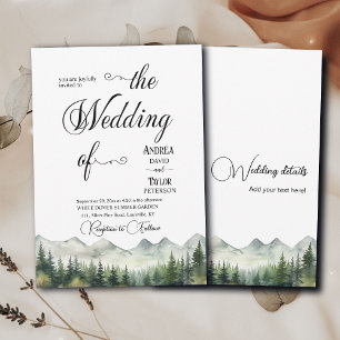 Invitación Un Boda elegante de caligrafía todo en uno