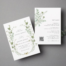 Invitación Un Boda Elegante De Flor Silvestre