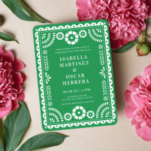 Un Boda inspirado en el pintado del papel verde