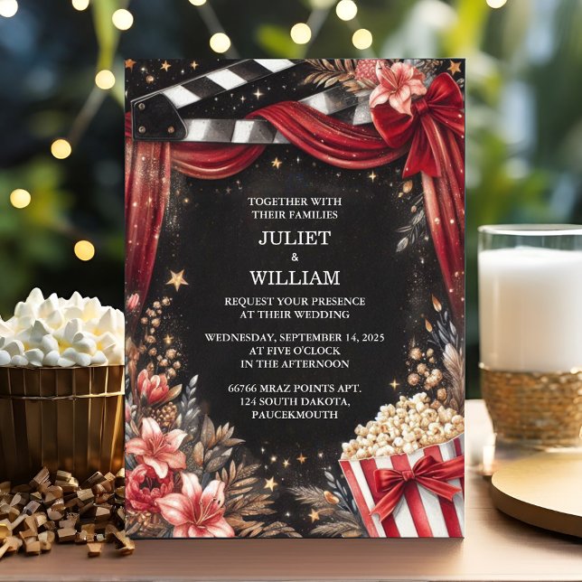 Invitación Un Boda más popular en una película de cine retro (Subido por el creador)