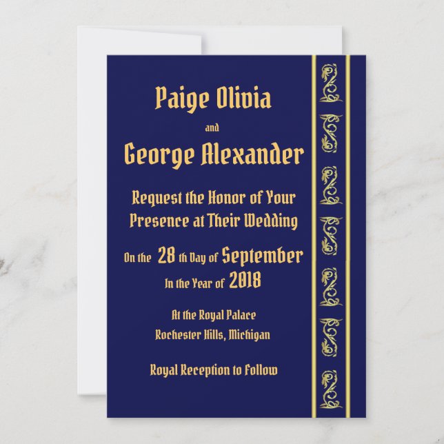 Invitación Un Boda real (Anverso)