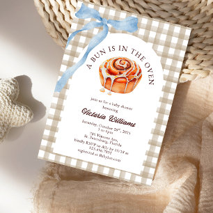 Invitación Un bollo acuarela en el Baby Shower de los cuervos