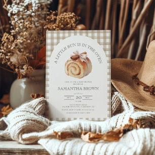 Invitación Un bollo en el Baby Shower de Oven Bow