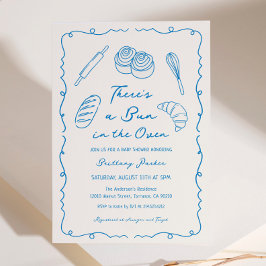 Invitación Un bollo en el Baby Shower del niño de la panaderí
