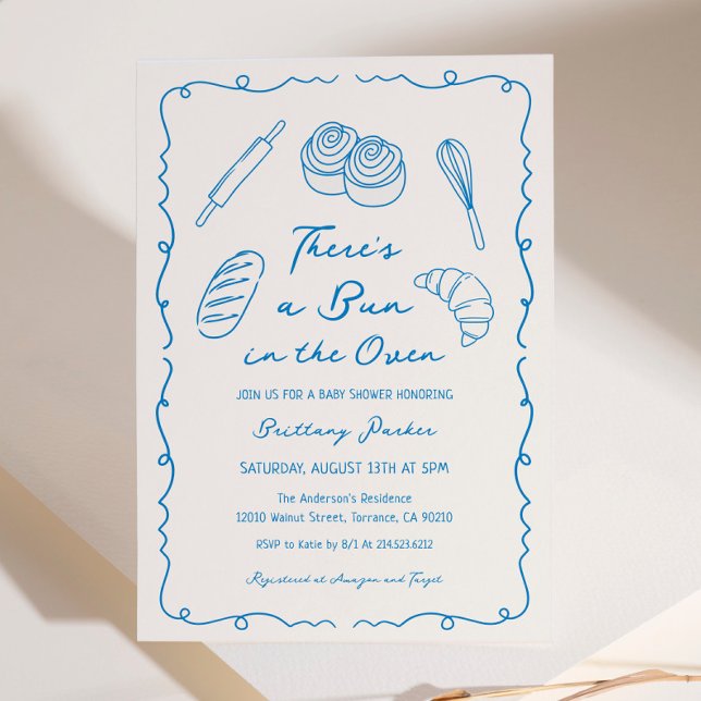 Invitación Un bollo en el Baby Shower del niño de la panaderí (Subido por el creador)