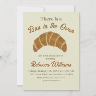 Invitación Un bollo en la Baby Shower del patio trasero de Ov