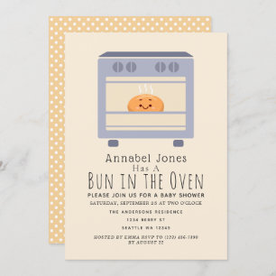 Invitación Un bollo lindo en el bebé no neutral en cuanto al