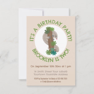 Invitación Un bonito pangolin anteater personalizado