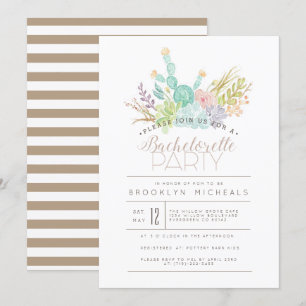 Invitación Un Bouquet delicioso   Fiesta de Bachelorette Wate