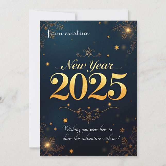 Invitación "Un brillante Año Nuevo 2025 (Anverso)