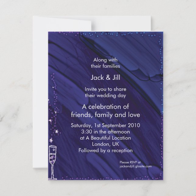 Invitación ¡Un brindis! (azul) 4.25x5.5 (Anverso)