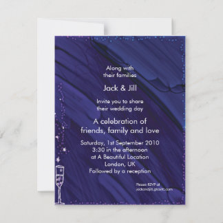 Invitación ¡Un brindis! (azul) 4.25x5.5