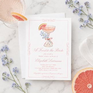Invitación Un brindis por la novia Champán de toronja