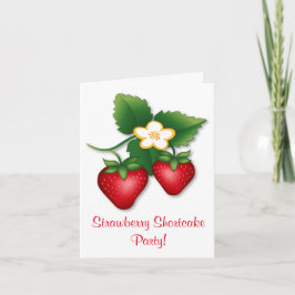 Invitación Un buen momento de fresa dulce Fiesta de la tarta
