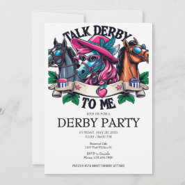 Invitación Un Caballo Glamoroso Habla De Derby Para Mí Fiesta